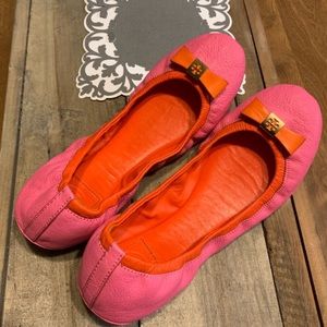 Tori Burch Hot Pink Ballet Flats